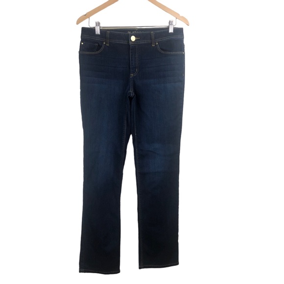 CHICO’S Platinum Straight Leg Denim Jeans Dark Wash Chico’s Size 0.5 Small 6 - Picture 8 of 8